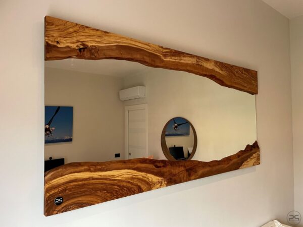 Specchio legno grezzo