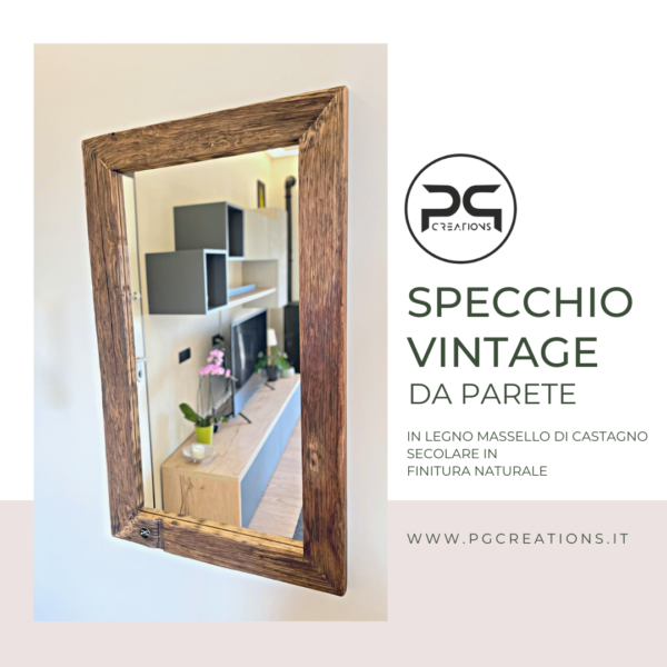 Specchio legno vintage