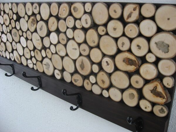 Appendiabiti rustico – tronchi in legno