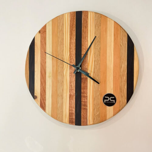 Orologio da parete in legno di varie essenze