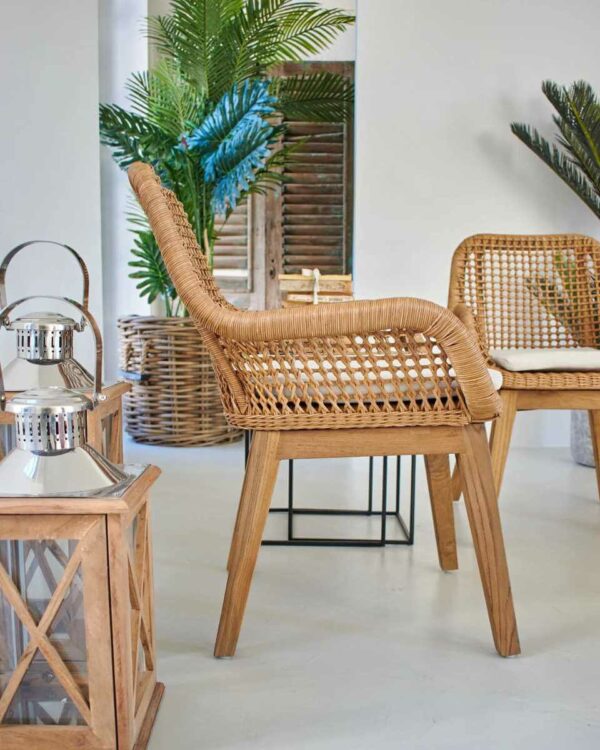 Poltroncina rattan naturale