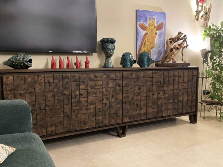 madia in legno grezzo
