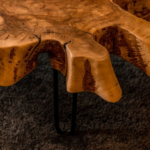tavolino da caffè in legno radice di olivo